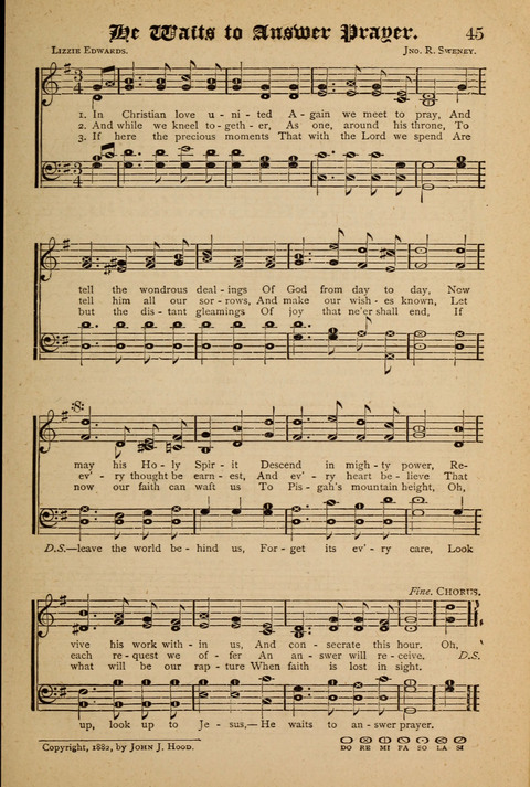 The Quartet: Four Complete Works in One Volume (Songs of Redeeming Love, The Ark of Praise, the Quiver of Sacred Song, and the Hymns of the Heart with Solos) page 45