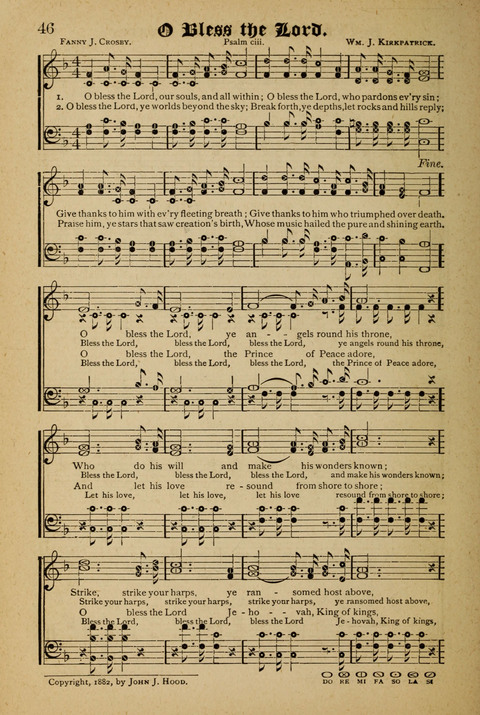 The Quartet: Four Complete Works in One Volume (Songs of Redeeming Love, The Ark of Praise, the Quiver of Sacred Song, and the Hymns of the Heart with Solos) page 46