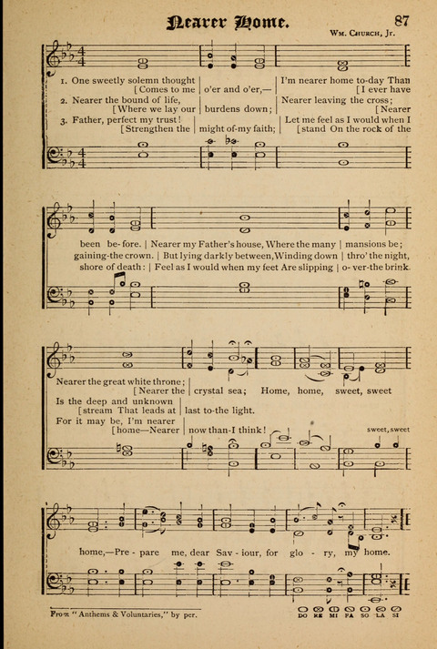 The Quartet: Four Complete Works in One Volume (Songs of Redeeming Love, The Ark of Praise, the Quiver of Sacred Song, and the Hymns of the Heart with Solos) page 87