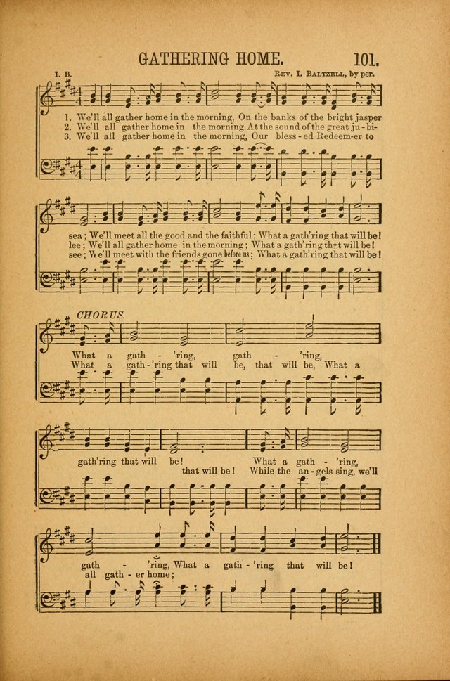 Quartette: containing Songs for the Ransomed, Songs of Love Peace and Joy, Gems of Gospel Song, Salvation Echoes, with one hundred choice selections added page 101
