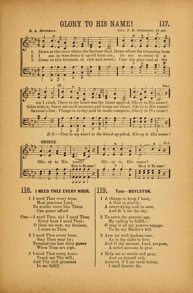 Quartette: containing Songs for the Ransomed, Songs of Love Peace and Joy, Gems of Gospel Song, Salvation Echoes, with one hundred choice selections added page 113
