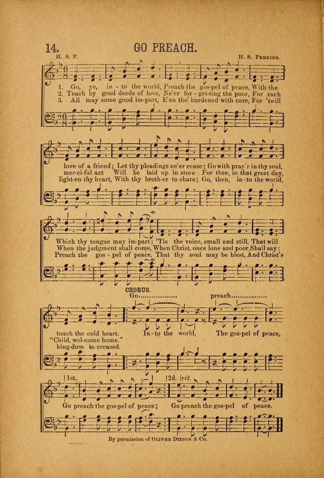 Quartette: containing Songs for the Ransomed, Songs of Love Peace and Joy, Gems of Gospel Song, Salvation Echoes, with one hundred choice selections added page 14
