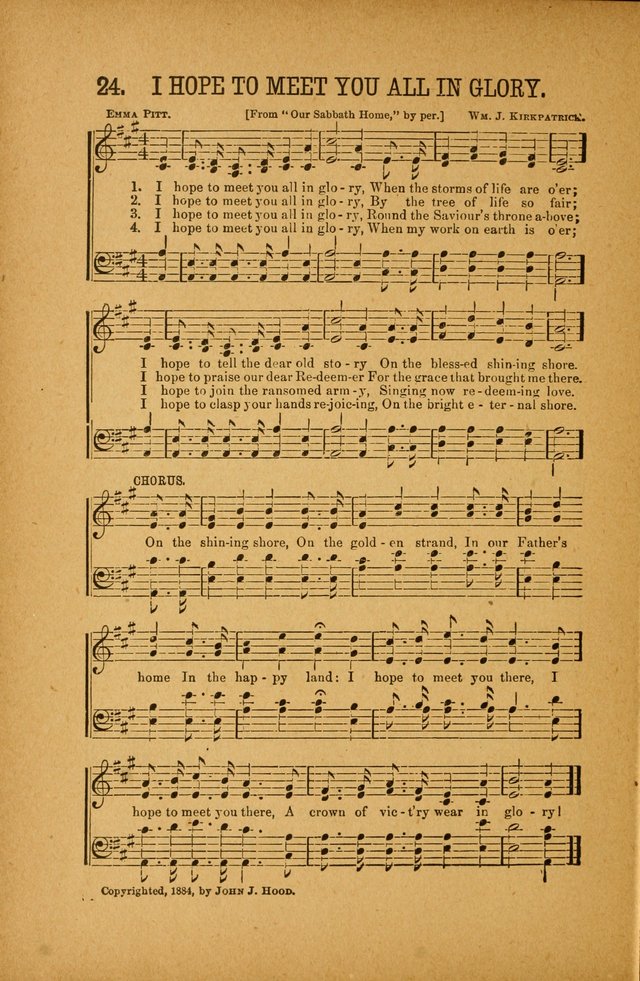 Quartette: containing Songs for the Ransomed, Songs of Love Peace and Joy, Gems of Gospel Song, Salvation Echoes, with one hundred choice selections added page 24