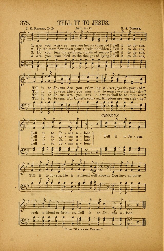 Quartette: containing Songs for the Ransomed, Songs of Love Peace and Joy, Gems of Gospel Song, Salvation Echoes, with one hundred choice selections added page 276