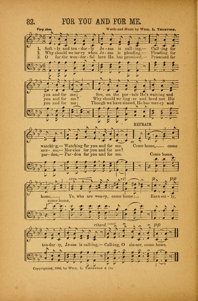 Quartette: containing Songs for the Ransomed, Songs of Love Peace and Joy, Gems of Gospel Song, Salvation Echoes, with one hundred choice selections added page 82