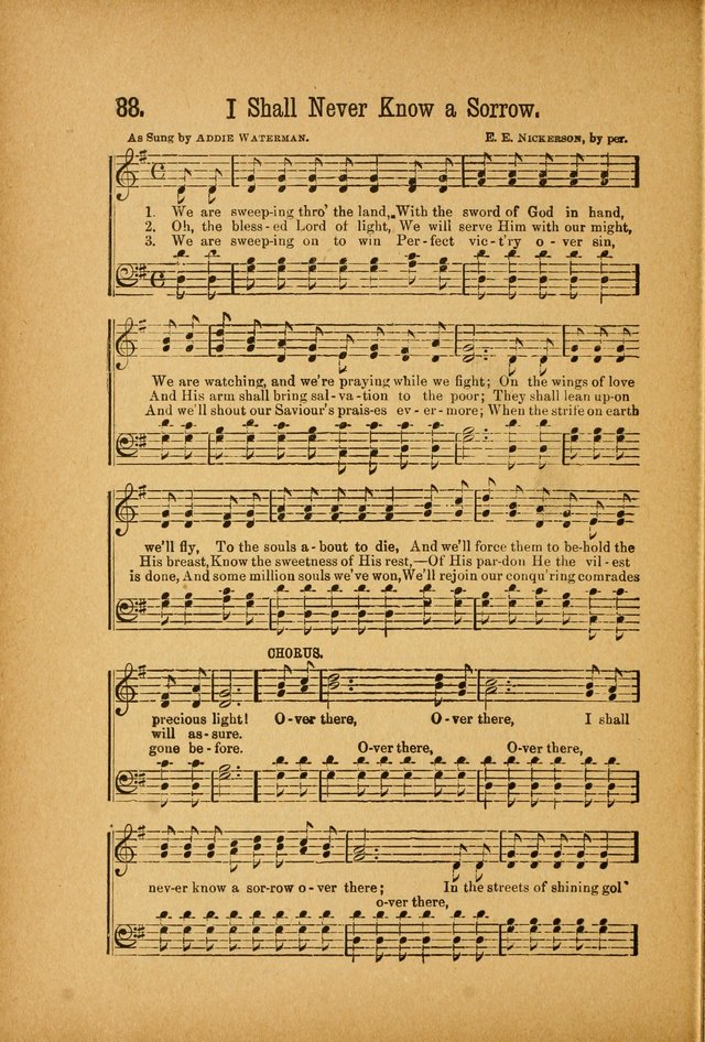 Quartette: containing Songs for the Ransomed, Songs of Love Peace and Joy, Gems of Gospel Song, Salvation Echoes, with one hundred choice selections added page 88