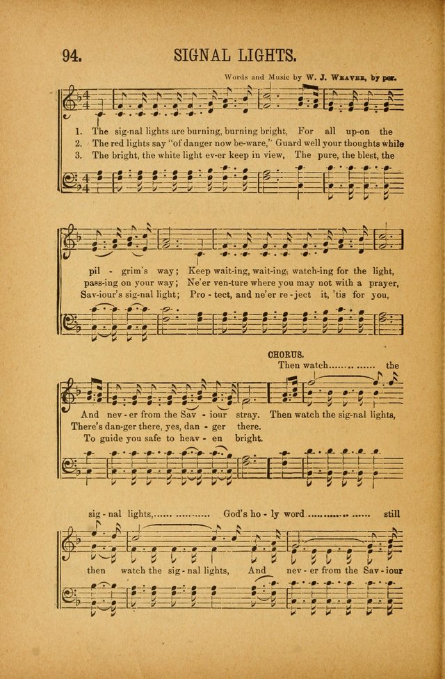 Quartette: containing Songs for the Ransomed, Songs of Love Peace and Joy, Gems of Gospel Song, Salvation Echoes, with one hundred choice selections added page 94