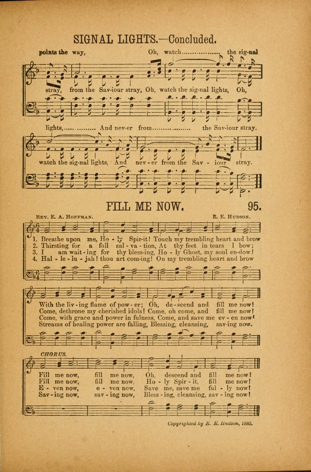 Quartette: containing Songs for the Ransomed, Songs of Love Peace and Joy, Gems of Gospel Song, Salvation Echoes, with one hundred choice selections added page 95