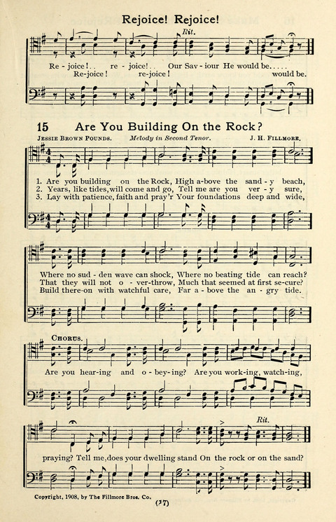 Quartets and Choruses for Men: A Collection of New and Old Gospel Songs to which is added Patriotic, Prohibition and Entertainment Songs page 15