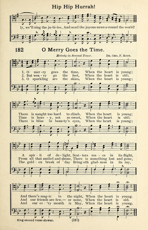 Quartets and Choruses for Men: A Collection of New and Old Gospel Songs to which is added Patriotic, Prohibition and Entertainment Songs page 179