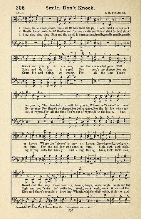 Quartets and Choruses for Men: A Collection of New and Old Gospel Songs to which is added Patriotic, Prohibition and Entertainment Songs page 204
