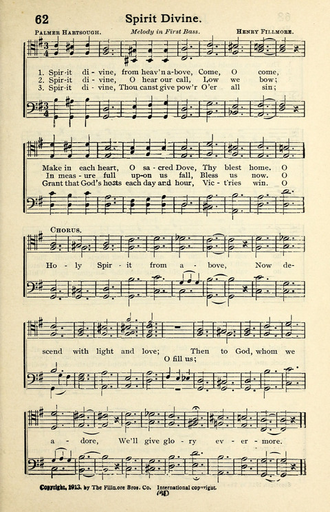 Quartets and Choruses for Men: A Collection of New and Old Gospel Songs to which is added Patriotic, Prohibition and Entertainment Songs page 63