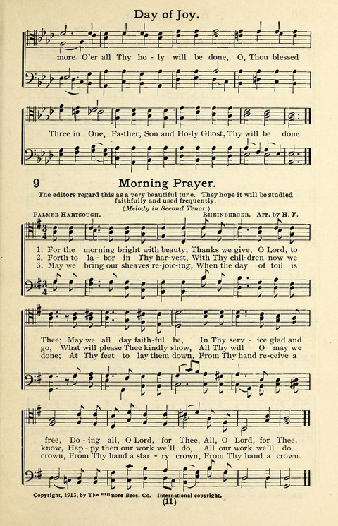 Quartets and Choruses for Men: A Collection of New and Old Gospel Songs to which is added Patriotic, Prohibition and Entertainment Songs page 9