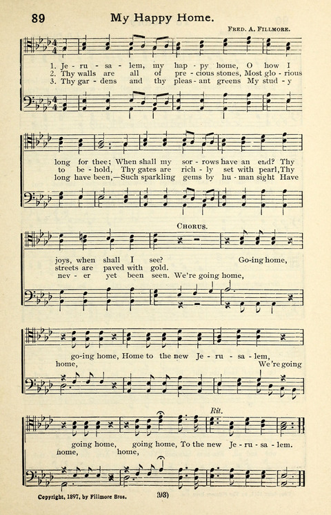 Quartets and Choruses for Men: A Collection of New and Old Gospel Songs to which is added Patriotic, Prohibition and Entertainment Songs page 91