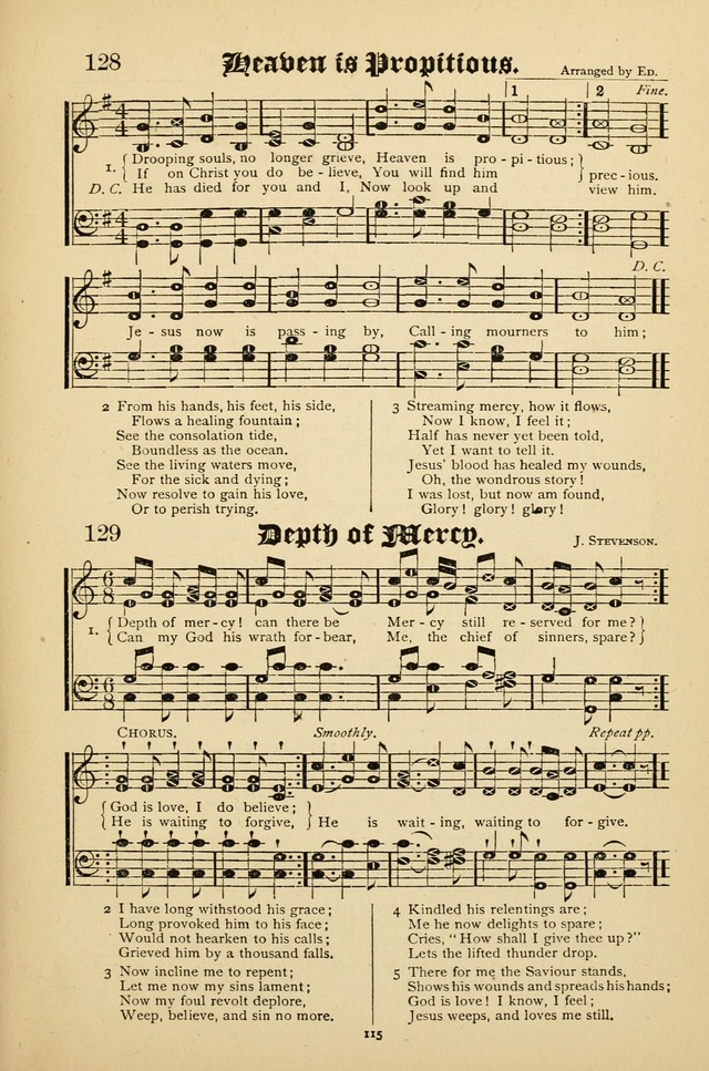 The Quiver of Sacred Song: for use in Sunday School, Prayer Meetings, Gospel Meetings, etc. page 115