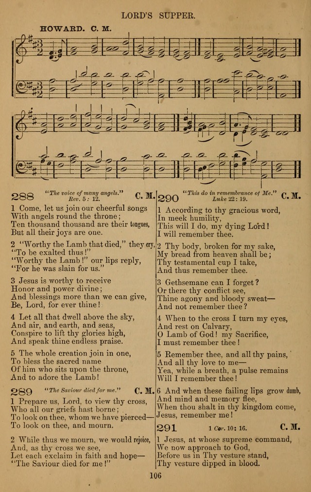 The Reformed Church Hymnal: with tunes page 106