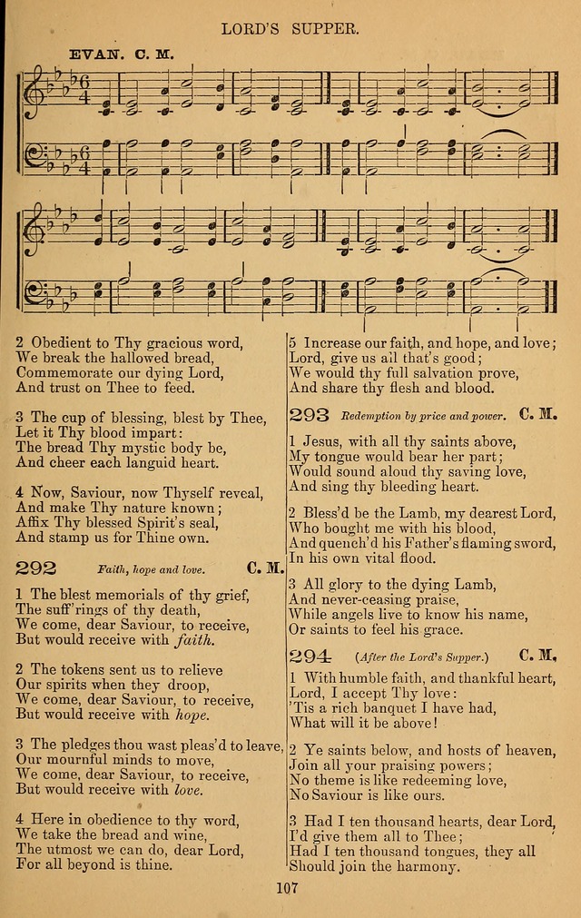 The Reformed Church Hymnal: with tunes page 107