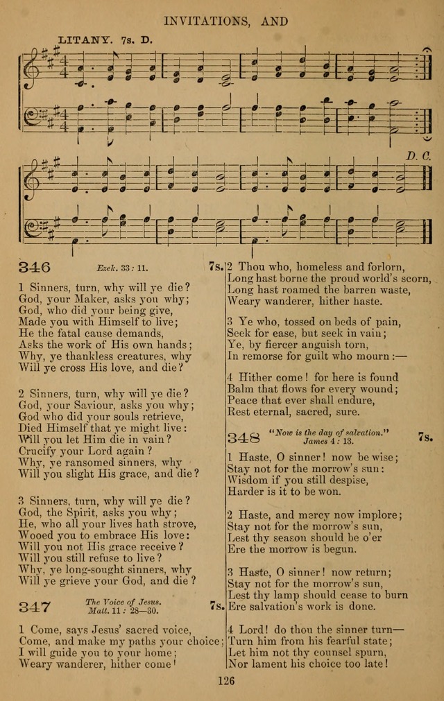 The Reformed Church Hymnal: with tunes page 126