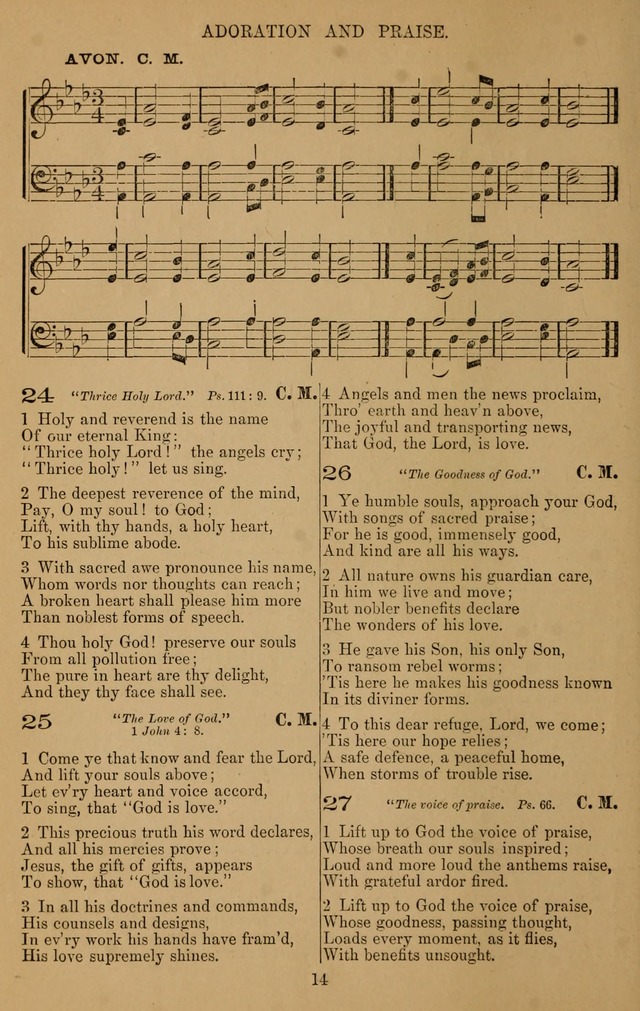 The Reformed Church Hymnal: with tunes page 14