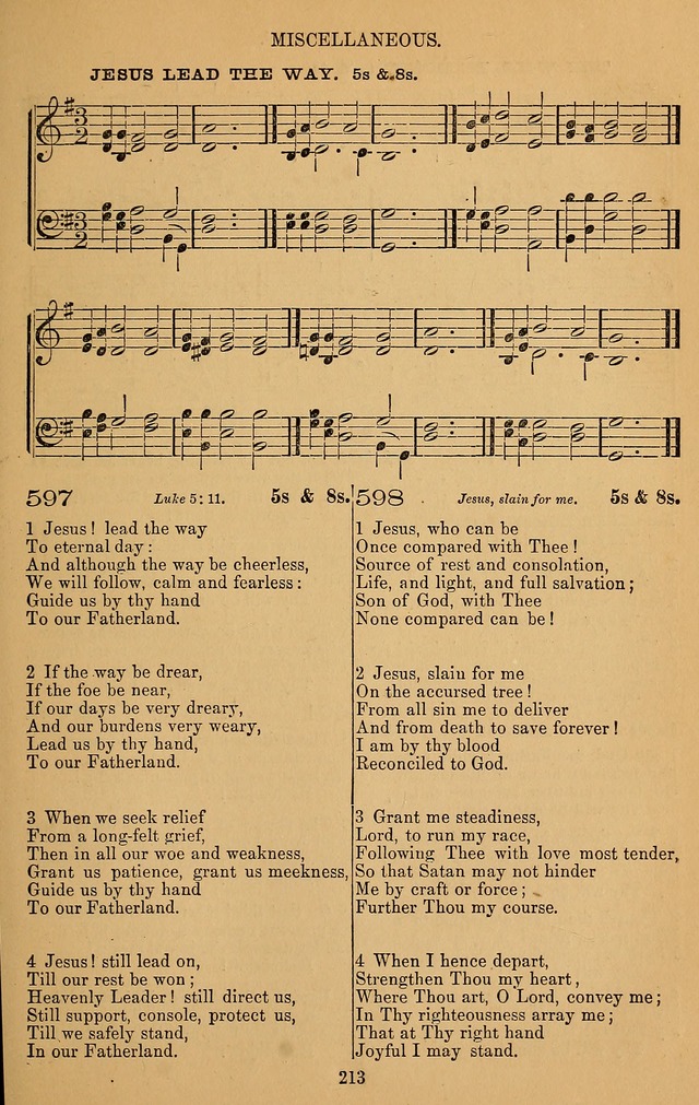 The Reformed Church Hymnal: with tunes page 213