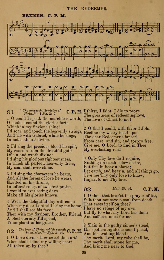 The Reformed Church Hymnal: with tunes page 38