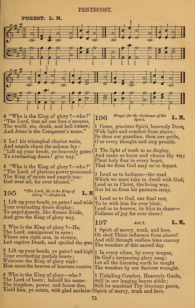The Reformed Church Hymnal: with tunes page 75
