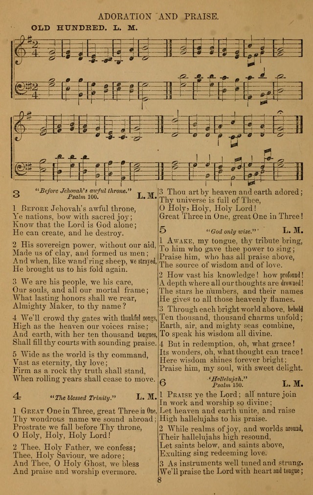 The Reformed Church Hymnal: with tunes page 8