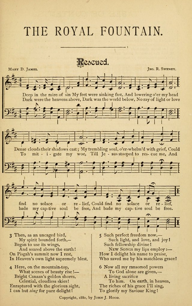 The Royal Fountain No. 3: sacred songs and hymns for use in Sabbath-school or prayer meeting page 1