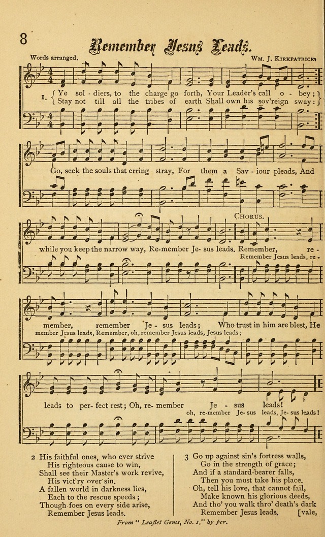 The Royal Fountain No. 4: sacred songs and hymns for use in Sabbath-school or prayer meeting page 8