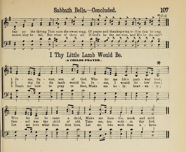 Royal Gems: a new and choice collection of Sunday school songs page 107