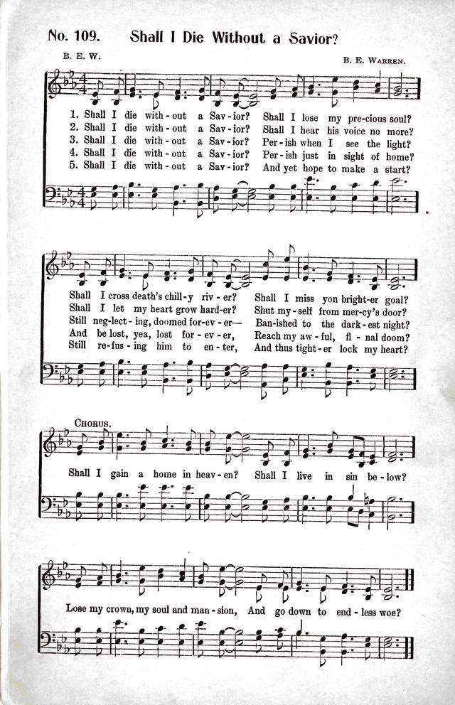 Reformation Glory: a new and inspiring collection of gospel hymns for evangelistic services page 109