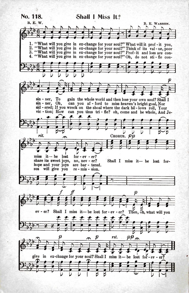 Reformation Glory: a new and inspiring collection of gospel hymns for evangelistic services page 118