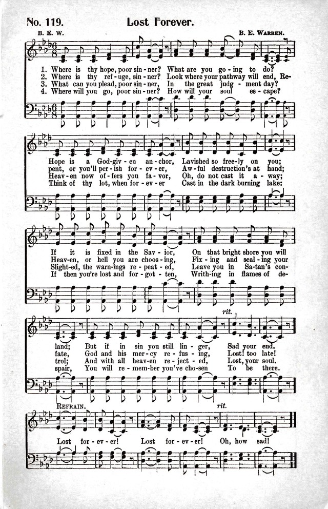 Reformation Glory: a new and inspiring collection of gospel hymns for evangelistic services page 119