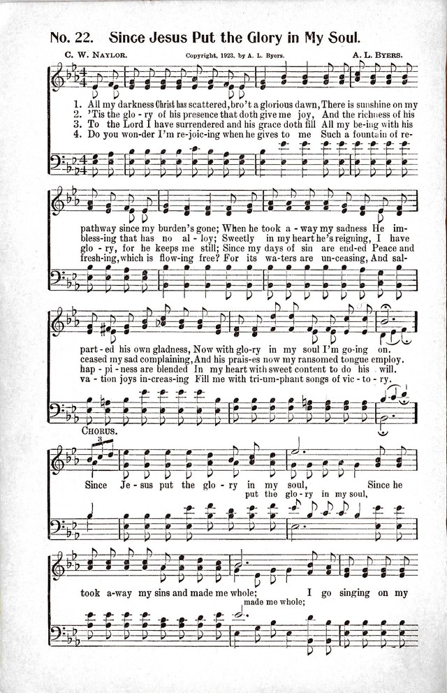 Reformation Glory: a new and inspiring collection of gospel hymns for evangelistic services page 22