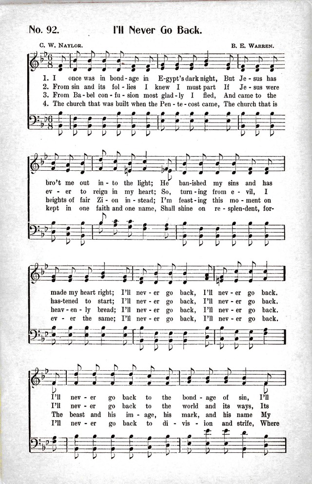 Reformation Glory: a new and inspiring collection of gospel hymns for evangelistic services page 92
