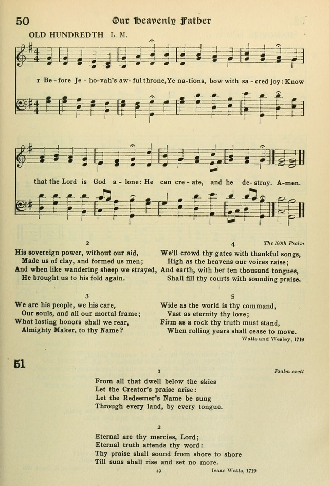 The Riverdale Hymn Book page 50