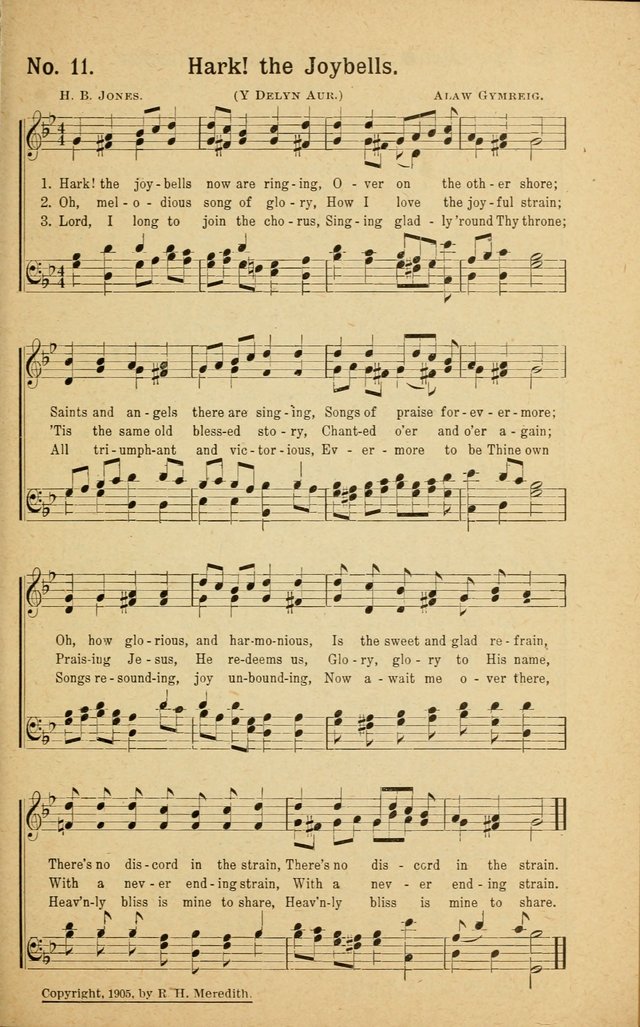 Revival Melodies: containing the popular Welsh tunes used in the great revivail in Wales; also a choice selection of gospel songs specially adapted for evangelistic and devotional meetings  page 11