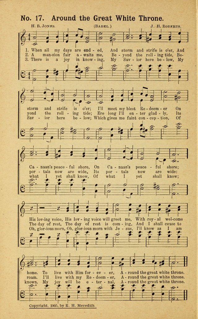 Revival Melodies: containing the popular Welsh tunes used in the great revivail in Wales; also a choice selection of gospel songs specially adapted for evangelistic and devotional meetings  page 16