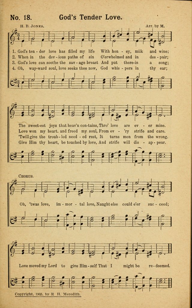Revival Melodies: containing the popular Welsh tunes used in the great revivail in Wales; also a choice selection of gospel songs specially adapted for evangelistic and devotional meetings  page 17