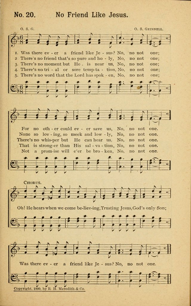 Revival Melodies: containing the popular Welsh tunes used in the great revivail in Wales; also a choice selection of gospel songs specially adapted for evangelistic and devotional meetings  page 19