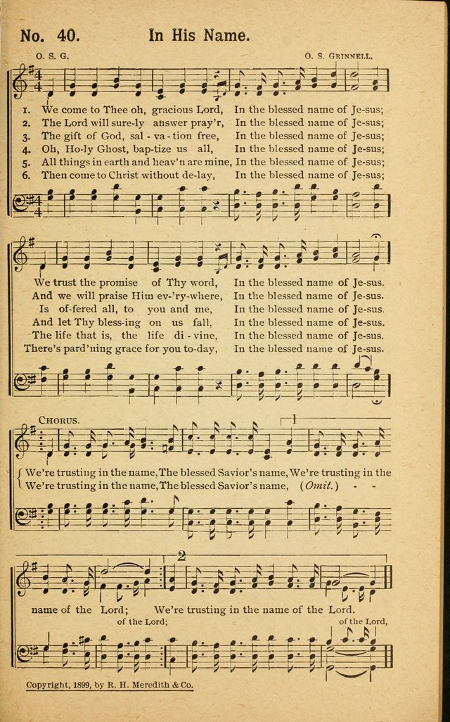 Revival Melodies: containing the popular Welsh tunes used in the great revivail in Wales; also a choice selection of gospel songs specially adapted for evangelistic and devotional meetings  page 39
