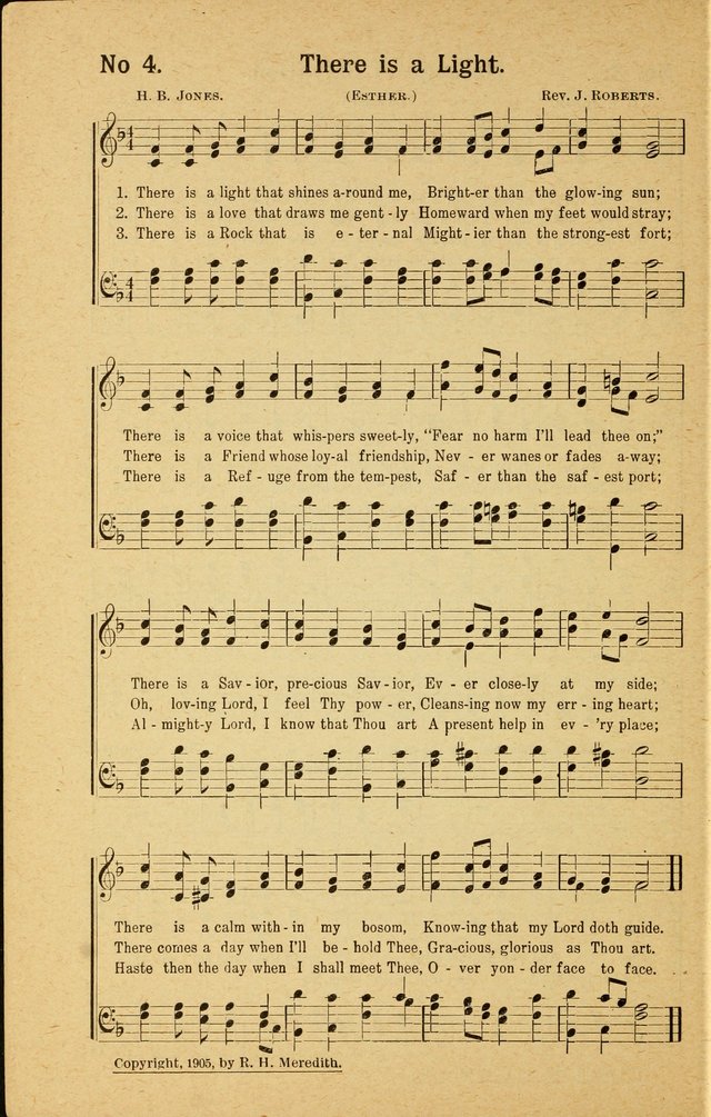 Revival Melodies: containing the popular Welsh tunes used in the great revivail in Wales; also a choice selection of gospel songs specially adapted for evangelistic and devotional meetings  page 4