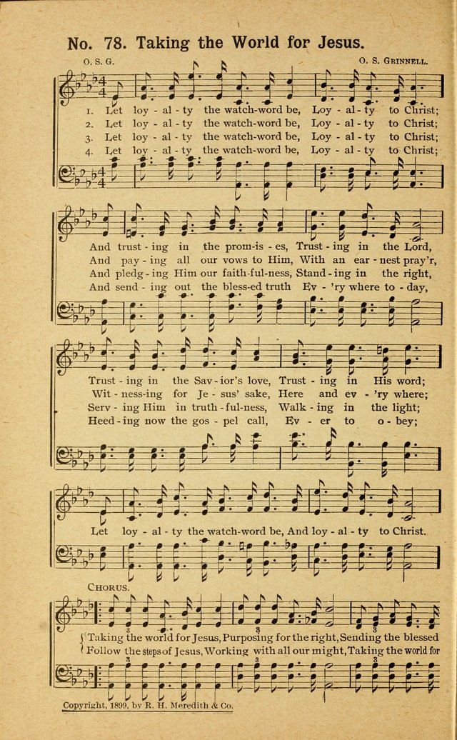Revival Melodies: containing the popular Welsh tunes used in the great revivail in Wales; also a choice selection of gospel songs specially adapted for evangelistic and devotional meetings  page 70