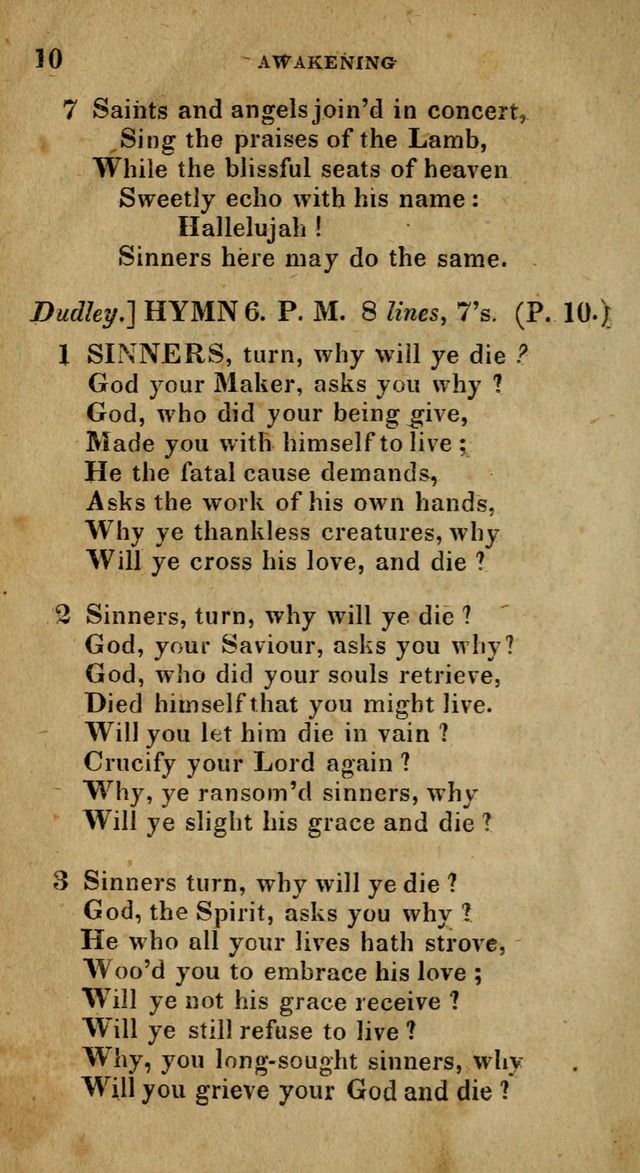 The Reformed Methodist Pocket Hymnal: Revised: collected from various authors. Designed for the worship of God in all Christian churches. page 10