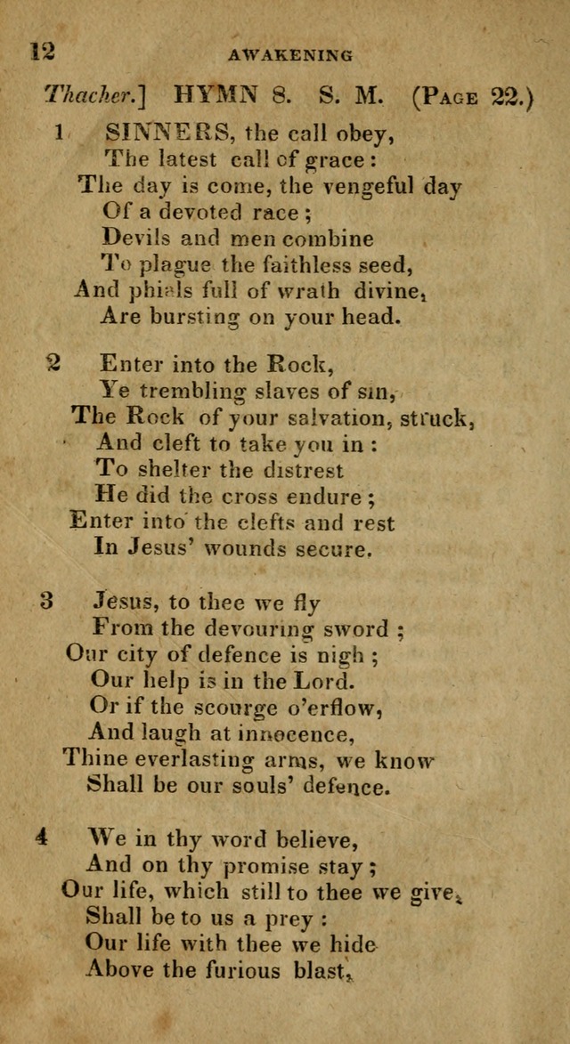 The Reformed Methodist Pocket Hymnal: Revised: collected from various authors. Designed for the worship of God in all Christian churches. page 12