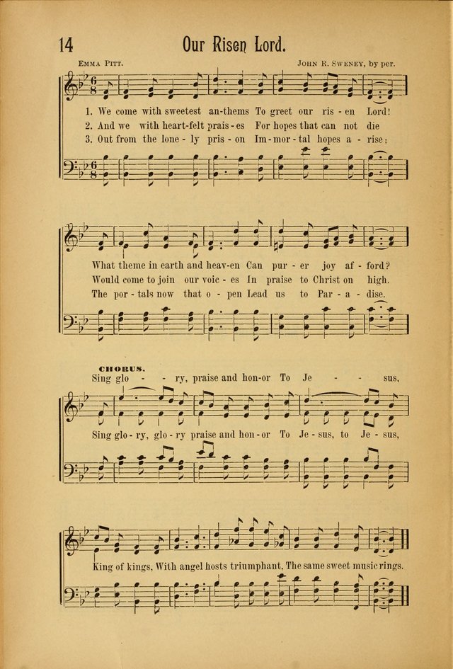 Royal Praise for the Sunday School: a collection of new and selected gospel songs. With a clear and concise course of instruction in the elements of music page 13