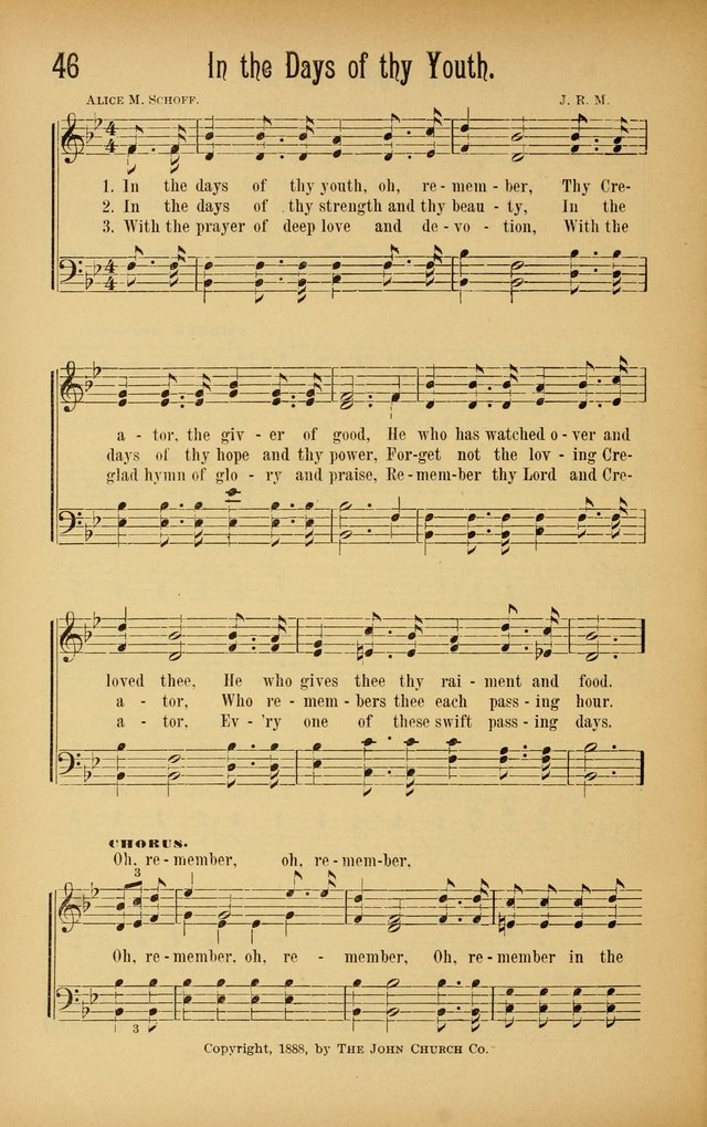 Royal Praise for the Sunday School: a collection of new and selected gospel songs. With a clear and concise course of instruction in the elements of music page 45