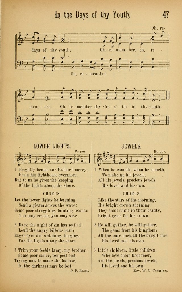 Royal Praise for the Sunday School: a collection of new and selected gospel songs. With a clear and concise course of instruction in the elements of music page 46