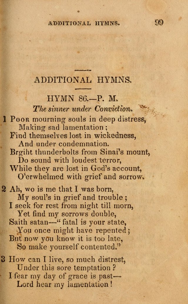 The Religious Songster: being a choice selection of hymns, adapted to the public and private devotions of Christians of all denominations: suitable to be used at missionary, temperance . . . page 103