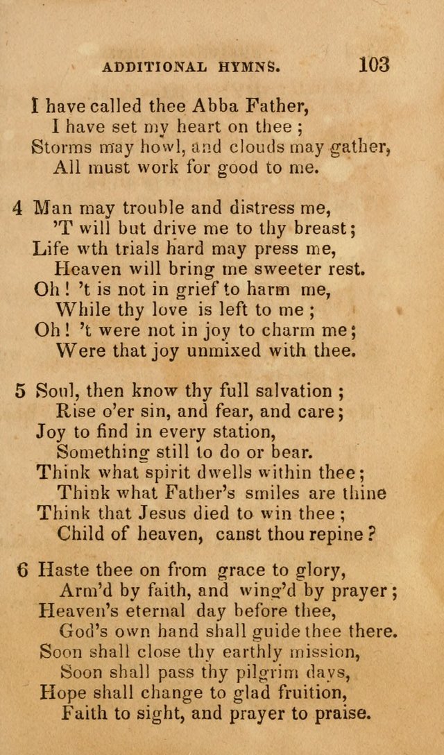 The Religious Songster: being a choice selection of hymns, adapted to the public and private devotions of Christians of all denominations: suitable to be used at missionary, temperance . . . page 107